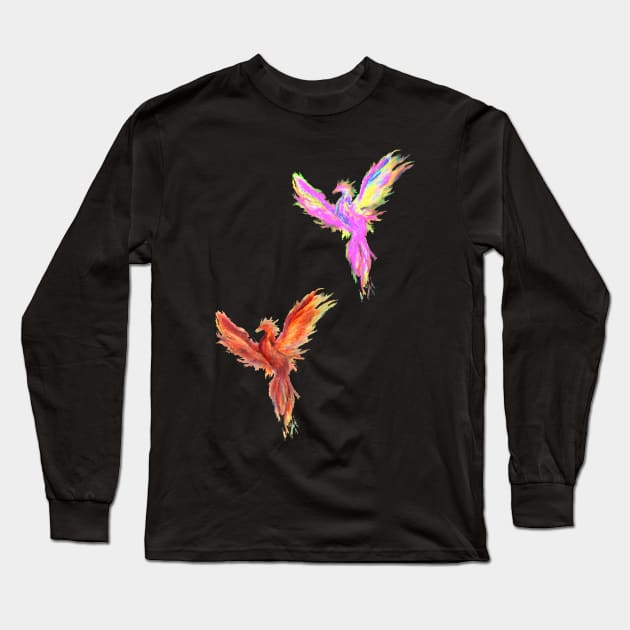 phoenix Long Sleeve T-Shirt by Trashfox